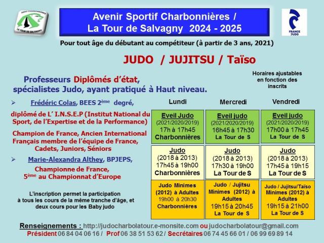 Cours et horaires saison 2024 2025